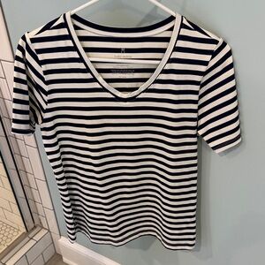 Dudley Stephens Navy and White Striped Tee